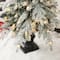 2 Pack 5ft. Pre-Lit Flocked Fir Artificial Christmas Porch Tree in Planter, Warm White Lights